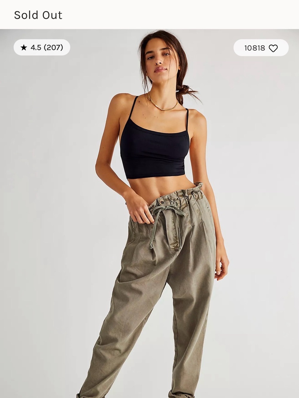 Free People Margate Olive Green Pleated Trousers Size Medium